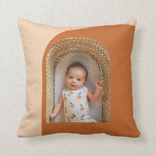 Coussin Élégant Boho Terracotta Custom Photo Keepsaké