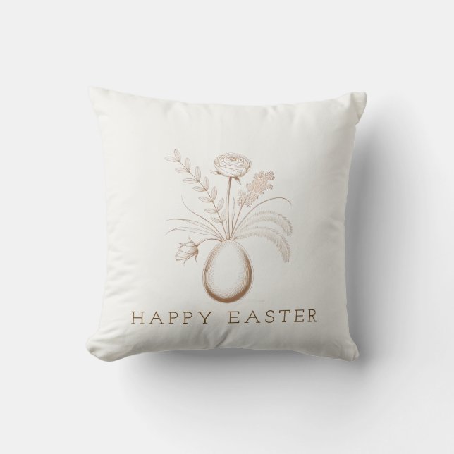 Coussin Elegant Botanical Easter Decorative Throw Pillow (Recto)