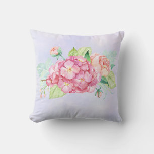 Coussin Elégant Bouquet de fleurs rose