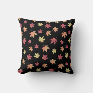 Coussin Élégant Brown Rouge Feuilles d'automne Motif