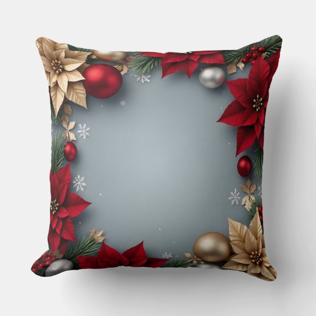 Coussin Elegant Christmas Throw Pillow  (Recto)