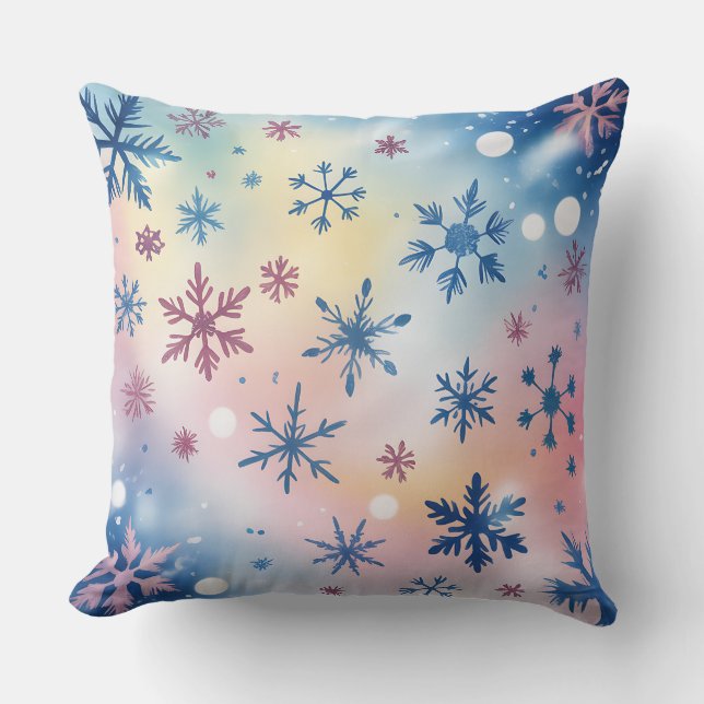 Coussin Elegant Christmas Throw Pillow– Red & Gold Holiday (Recto)