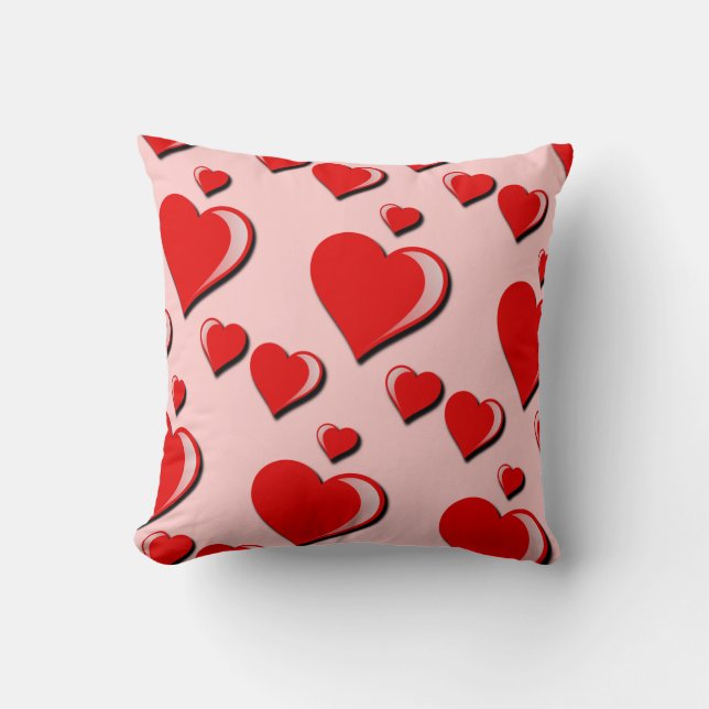 Coussin Elégant Coeurs d'Amour et la Saint-Valentin (Recto)
