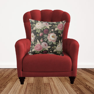 Coussin Élégant collage Vintage floral Mary Delany inspire