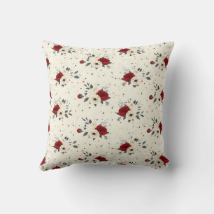 Coussin Élégant Coloré Élégant Romantique Floral Chic