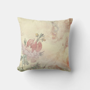 Coussin Élégant Cottagecore Botanique Floral   Ivoire