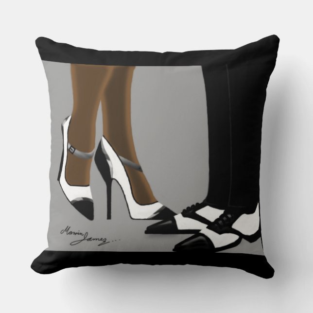 Coussin Élégant Couple-20x20 Jeu d'oreiller (Recto)