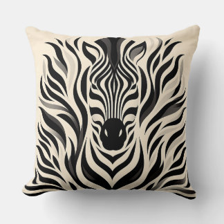 Coussin Elégant design en bande Zebra avec des ondulations