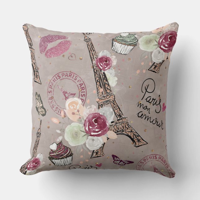 Coussin Elégant d'inspiration parisienne (Recto)