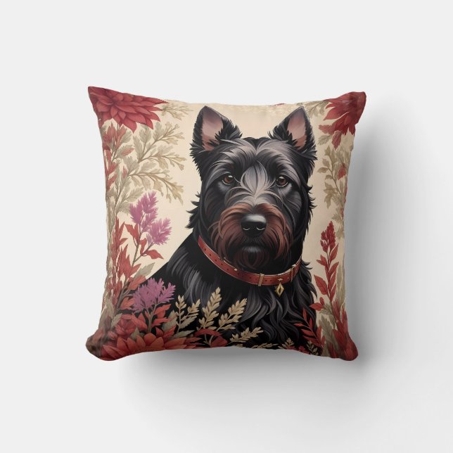 Coussin Elégant écossais Terrier Portrait de chien (Recto)