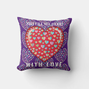 Coussin Elégant Editibale Simple Coeur Design