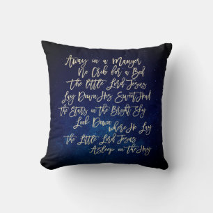 Coussin Élégant Éloigné Dans Un Manger Script Carol Noël