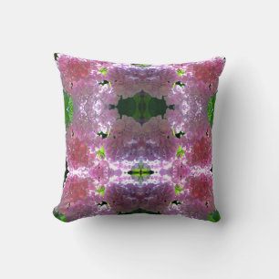 Coussin Elégant flores rose douce hydrangée rose rose