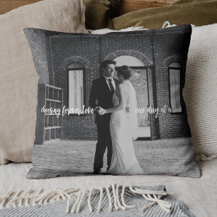 Coussin Elégant Forever Love Photo Couple Nouveau Cadeau