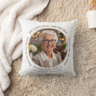 Coussin Elegant In Loving Memory Memorial Funeral Keepsake