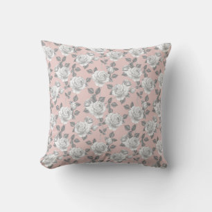 Coussin Elégant jardin Rose en rose