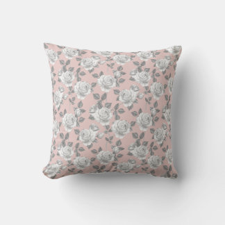 Coussin Elégant jardin Rose en rose