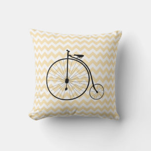 Coussin Élégant Jeu d'Accent De Vélo Antique