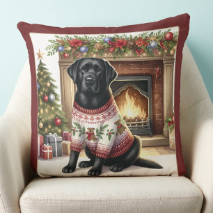 Coussin Elégant Labrador Retriever Christmas Chien Chien C