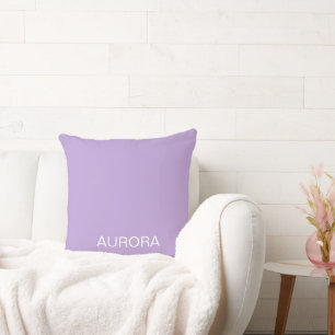Coussin Élégant Lavande numérique Nom personnalisé -