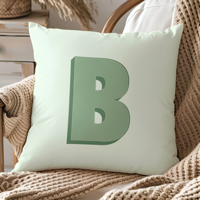 Coussin Elegant Letter B Monogram Personalized Initial (Créateur téléchargé)
