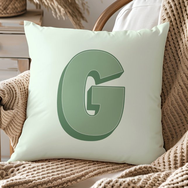 Coussin Elegant Letter G Monogram Personalized Initial (Créateur téléchargé)