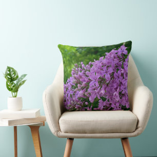 Coussin Élégant lilas violet romantique violet fleuri