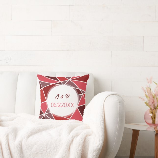 Coussin Élégant Mariage géométrique (Canapé)