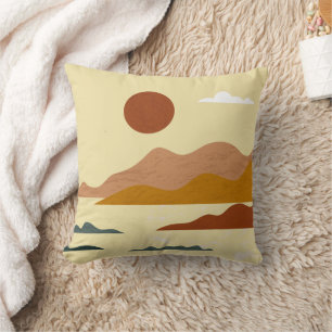 Coussin Elégant minimaliste main dessiner paysage Abstrait
