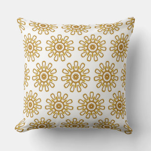 Coussin Elégant modèle Floral Or Jeu d'oreiller