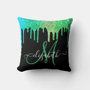 Coussin Élégant moderne Parties scintillant verte Drives M