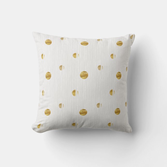 Coussin Elégant moderne pointes dorées beige (Recto)