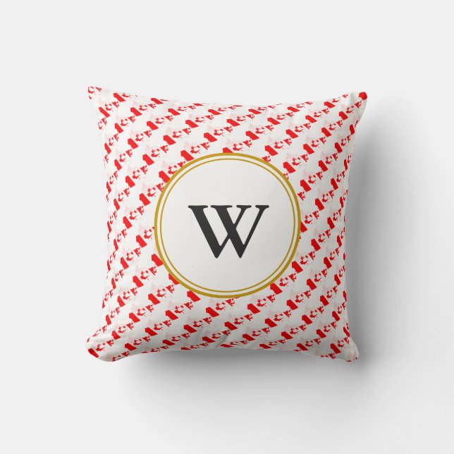 Coussin Élégant Monogramme de la nation bénie du CANADA (Recto)