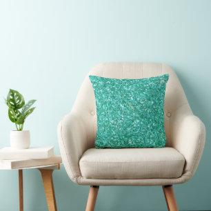 Coussin Élégant motif de parties scintillant pétillant ver