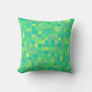Coussin Élégant Motif de Pixel Multicolor Vert tendance