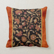 Élégant motif floral couleur rouille