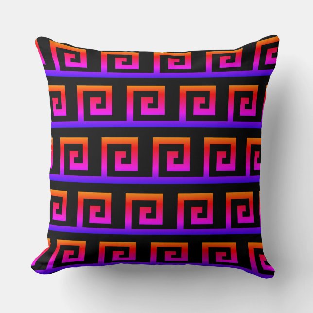 Coussin Élégant Motif géométrique coloré (Recto)