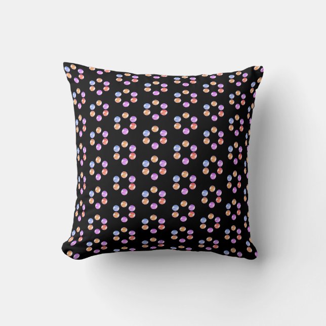 Coussin Élégant Motif géométrique coloré (Recto)
