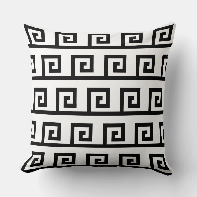 Coussin Élégant Motif noir et blanc (Recto)