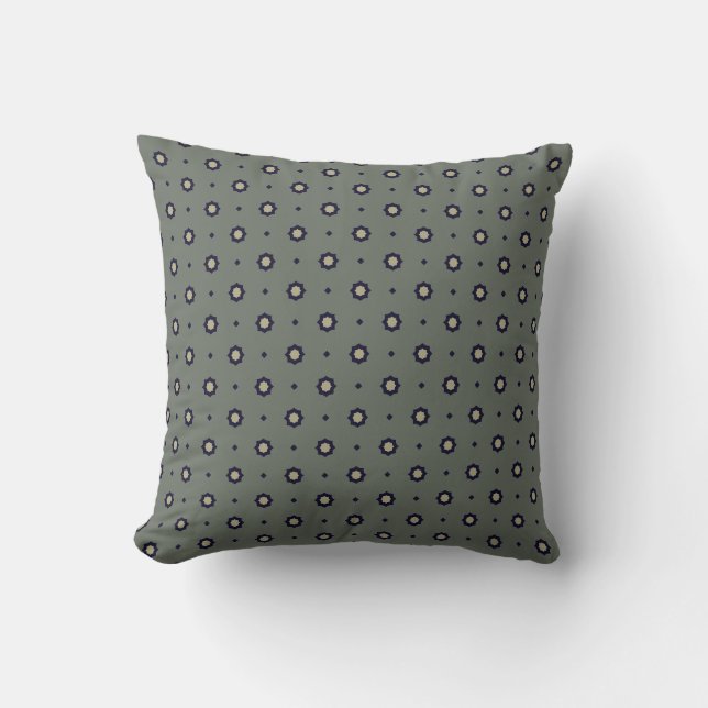 Coussin élégant motif vert (Recto)