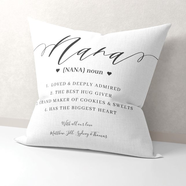 Coussin Élégant Nana Personnalisé Keepsaké De Définition (Créateur téléchargé)