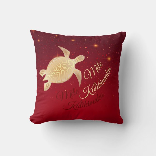 Coussin Élégant Noël hawaïen (Recto)