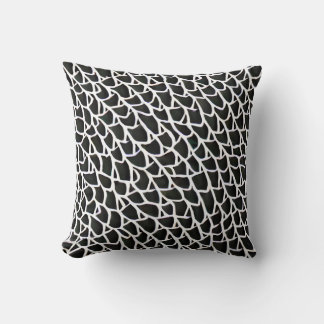 Coussin élégant noir et blanc