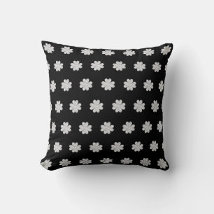 Coussin Elégant noir et gris argenté