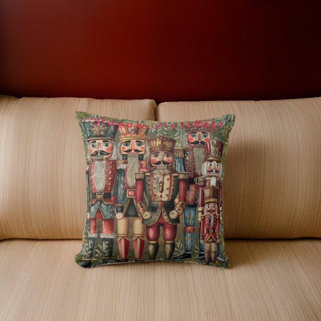 Coussin Elégant Nutcracker Clan Joyeux vacances (Créateur téléchargé)