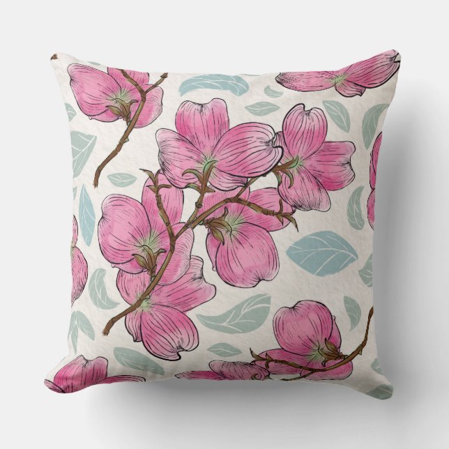 Coussin Elegant Orchid Blossom Square Pillow – Luxe Bloom (Recto)