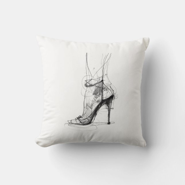 Coussin Elégant pied à talon élevé - Style féminin (Recto)
