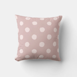 Coussin Élégant Rose Pâle à Points