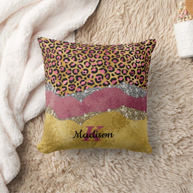 Coussin Élégant rose rousse poster de animal monocorograph (Couverture)