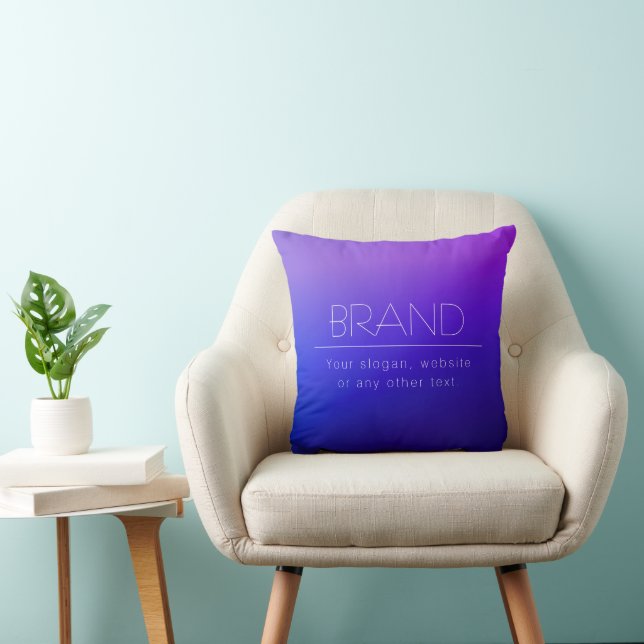 Coussin Élégant texte modifiable et couleur violet moderne (Chaise)